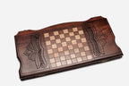 Backgammon Set Spider - handmade wooden backgammon board