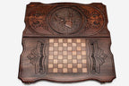Backgammon Set Spider - handmade wooden backgammon board