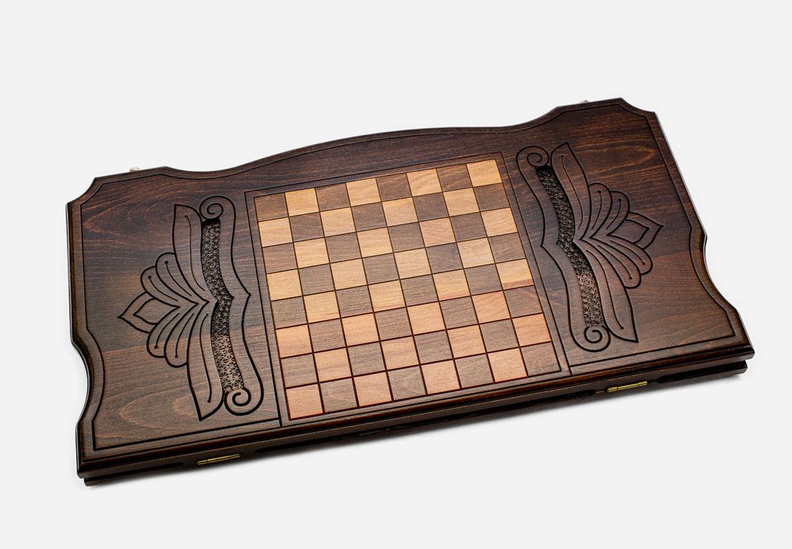 Backgammon Set Tiger II - handmade wooden backgammon board