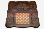 Backgammon Set Tiger II - handmade wooden backgammon board