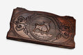 Backgammon Set Bull - handmade wooden backgammon board