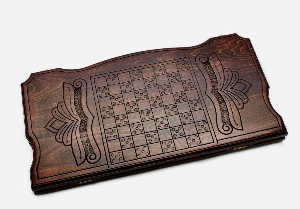 Backgammon Set Bull - handmade wooden backgammon board