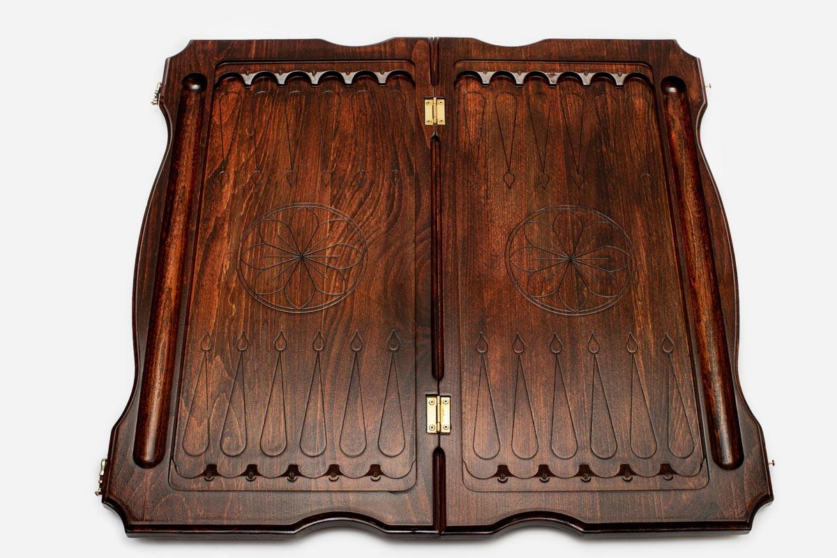 Backgammon Set Bull - handmade wooden backgammon board