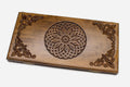 Armenian Backgammon Set - Ornaments XXV - handmade wooden backgammon board