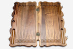 Armenian Backgammon Set - Ornaments XXIV - handmade wooden backgammon board