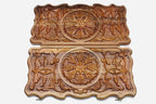 Armenian Backgammon Set - Ornaments XXIV - handmade wooden backgammon board