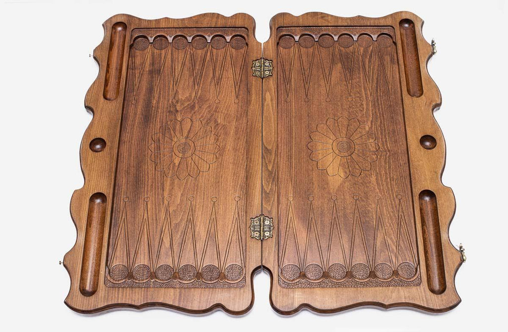Armenian Backgammon Set II - handmade wooden backgammon board