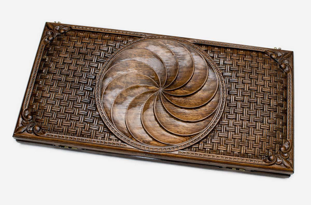 Backgammon Set Infinity - handmade wooden backgammon board