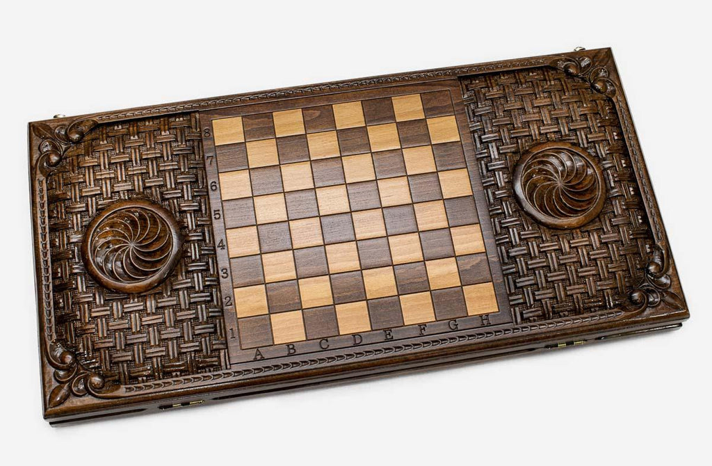 Backgammon Set Infinity - handmade wooden backgammon board