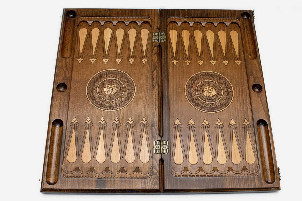 Backgammon Set Infinity - handmade wooden backgammon board