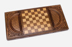 Armenian Backgammon Set - Ornaments XXII - handmade wooden backgammon board