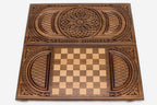 Armenian Backgammon Set - Ornaments XXII - handmade wooden backgammon board