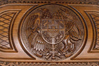 Armenian Backgammon Set - Coat of Arms V - handmade wooden backgammon board
