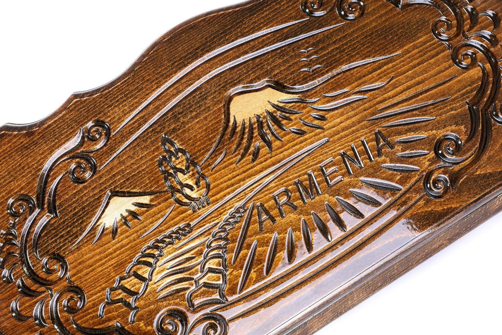 Armenian Classic Wooden Backgammon Board Ararat 23.6" | 60 cm - Unumperfectus