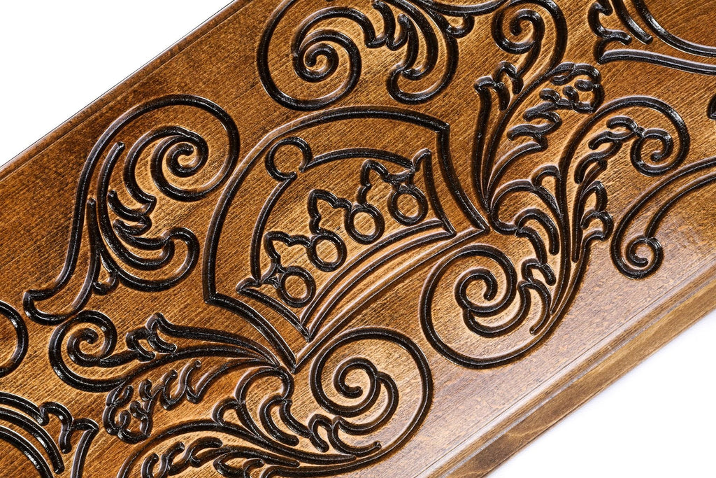 Wooden Carved Backgammon Set Rococo 23.6" | 60 cm - Unumperfectus