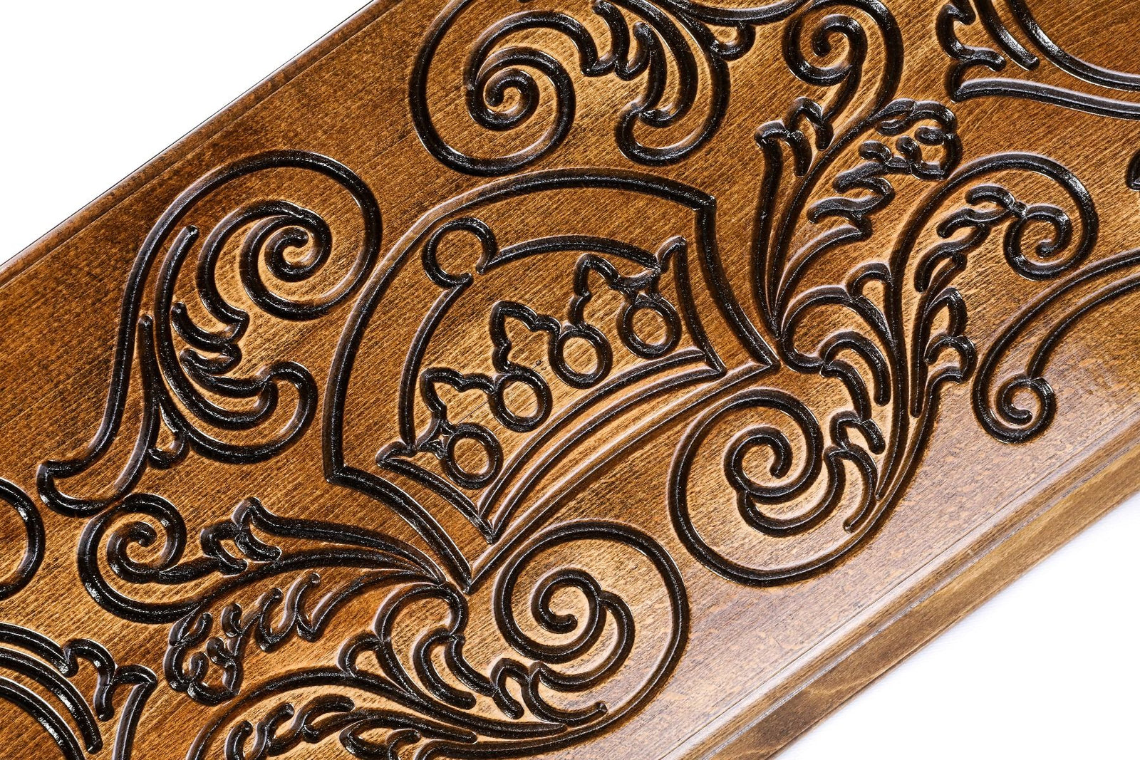 Wooden Carved Backgammon Set Rococo 23.6" | 60 cm - Unumperfectus