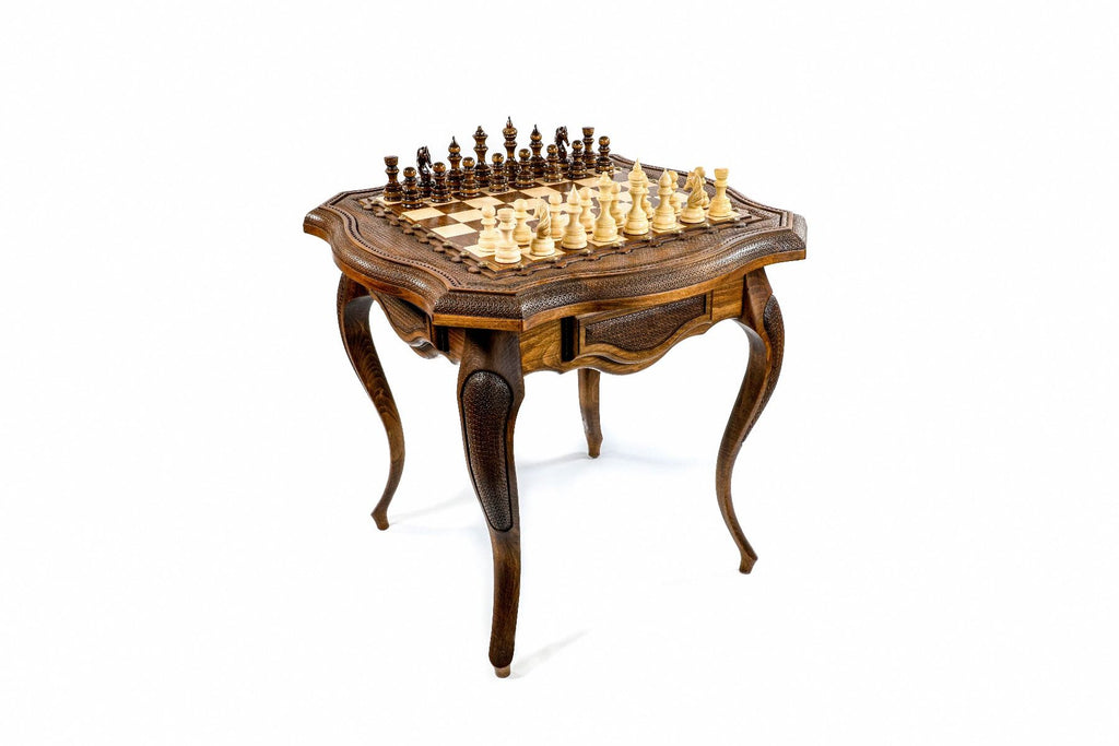 Chess Table with Contour Outline by Hrachya Ohanyan - Unumperfectus