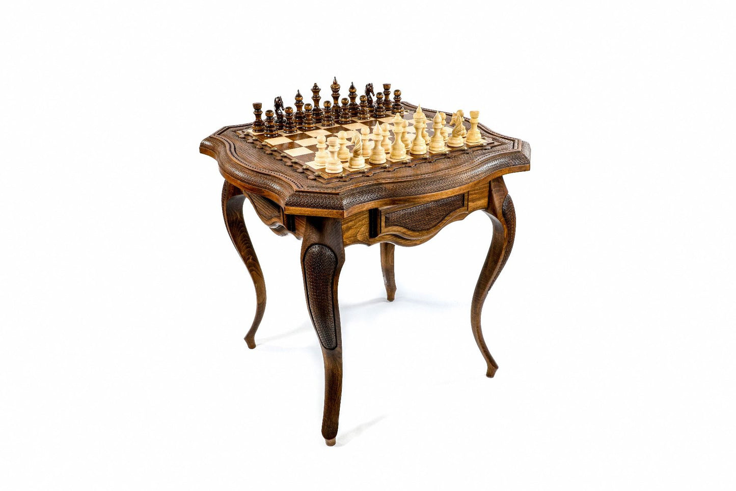 Chess Table with Contour Outline by Hrachya Ohanyan