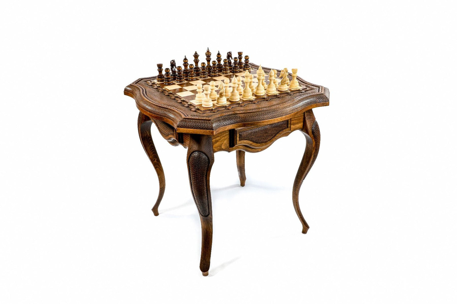 Chess Table with Contour Outline by Hrachya Ohanyan - Unumperfectus