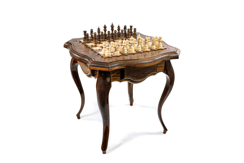 Exquisite Handmade Luxury Chess Table - Artisan Crafted - Unumperfectus