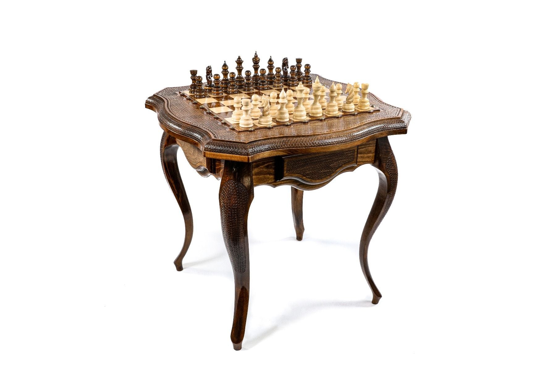 Exquisite Handmade Luxury Chess Table - Artisan Crafted - Unumperfectus