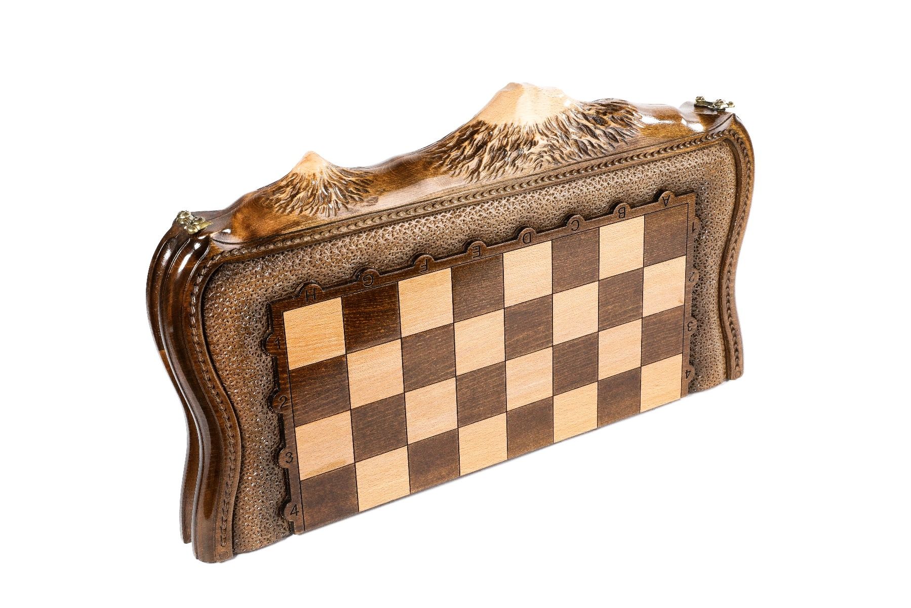 Mount Ararat Wooden Chess & Backgammon Board - Unumperfectus