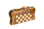 Mount Ararat chess and backgammon set - board surface detail