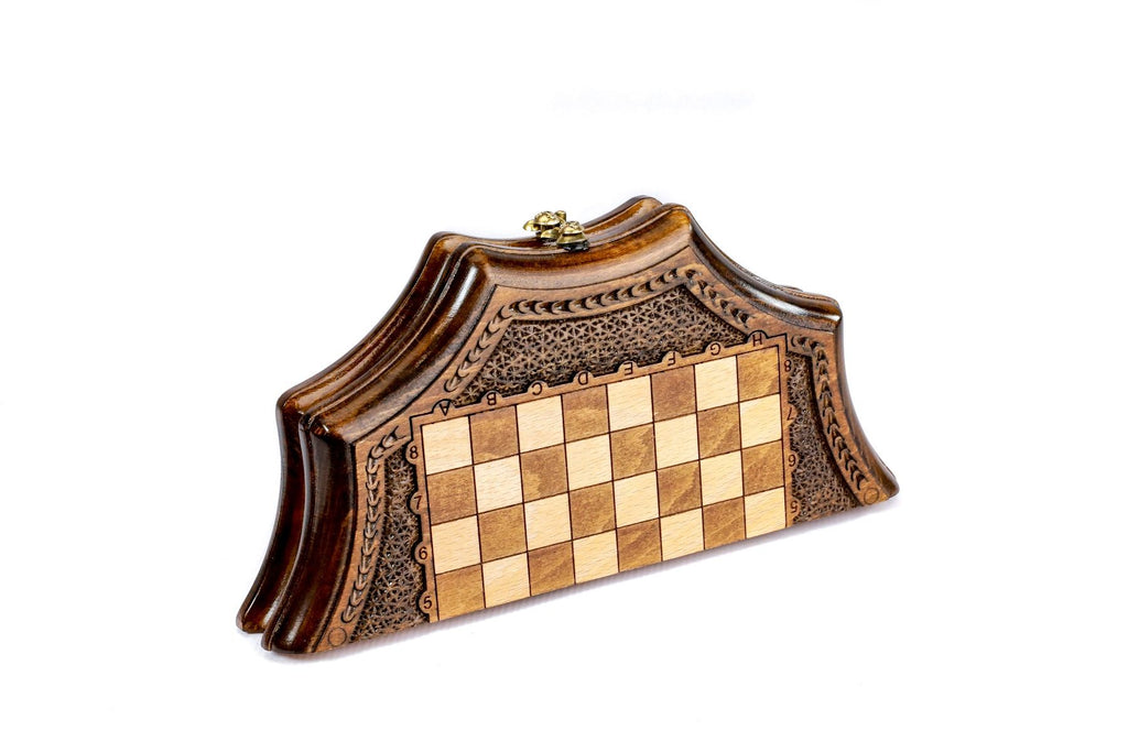 Handmade Chess Set With Star-Shaped 24 cm / 9.4" - Unumperfectus
