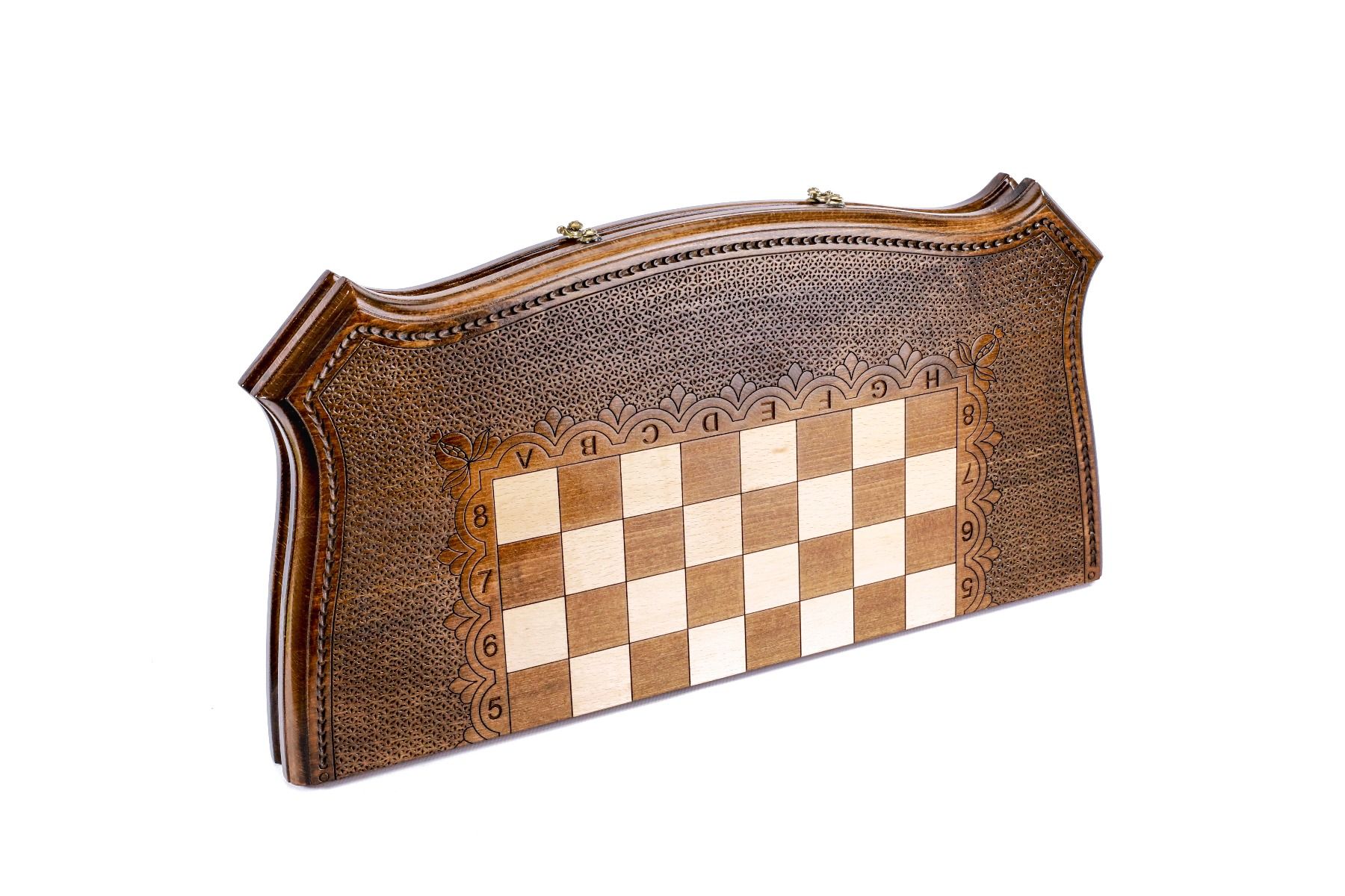 2-in-1 Wooden Chess & Backgammon Board
