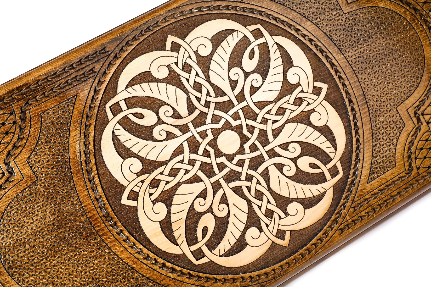 Classic Ornamental Wooden Backgammon Board - Unumperfectus