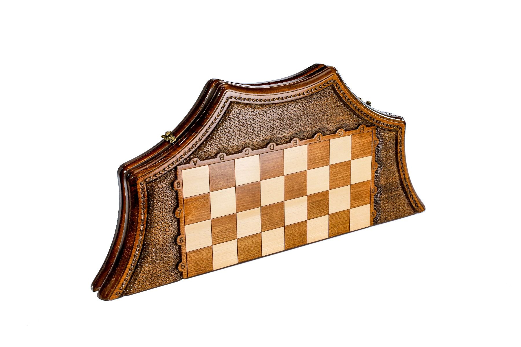Wooden Carved Chess Set Star-Shaped 60 cm | 24.7" - Unumperfectus