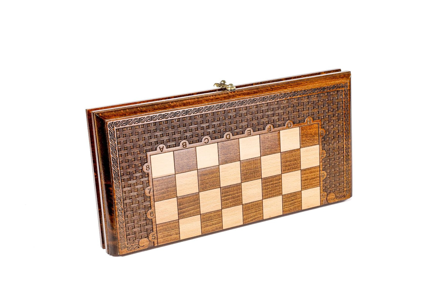 Chess-backgammon with an ornamental braid pattern classic