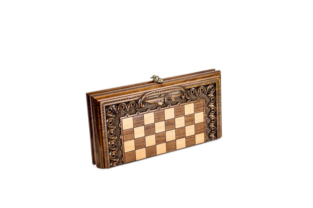 Armenian Chess & Backgammon Set with Mount Ararat 15.7" | 40 cm