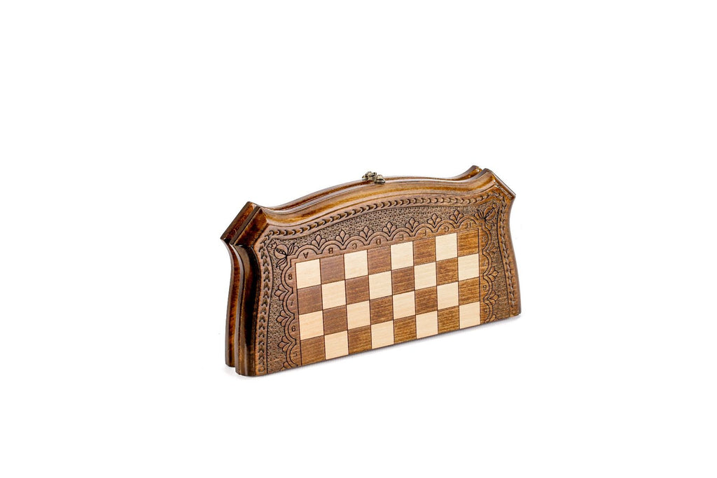 Carved Chess Set Contour Outline 30 cm | 11.8" - Unumperfectus
