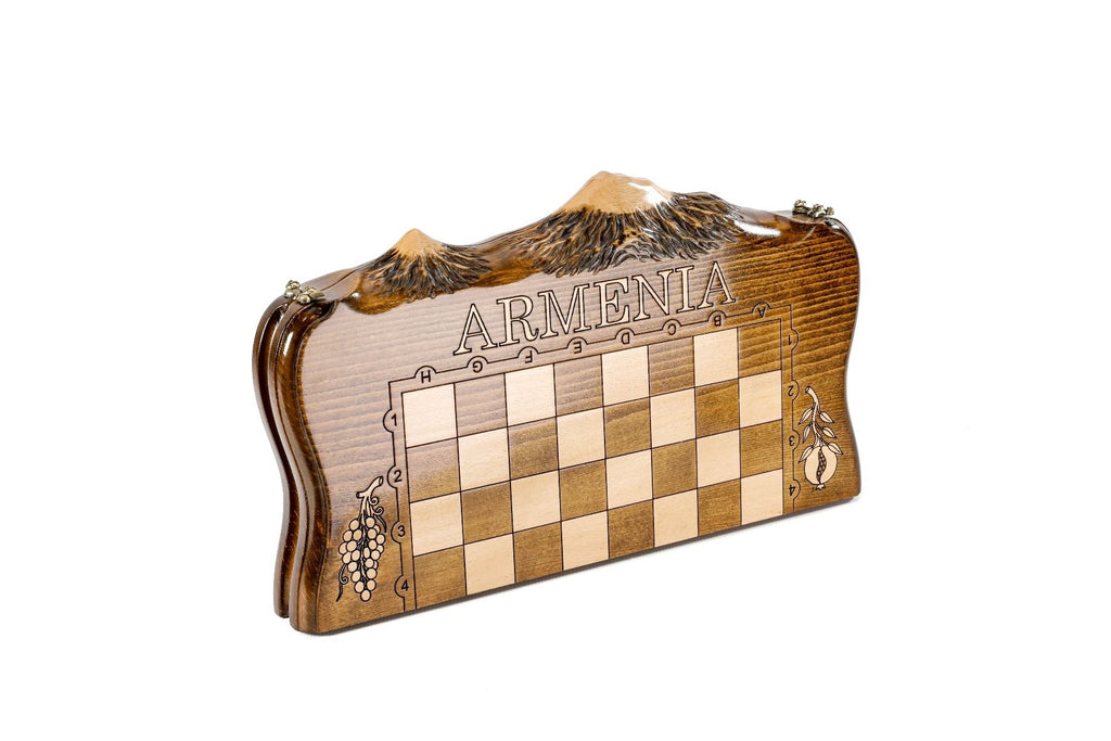 Mount Ararat Wooden Chess & Backgammon Board - Unumperfectus