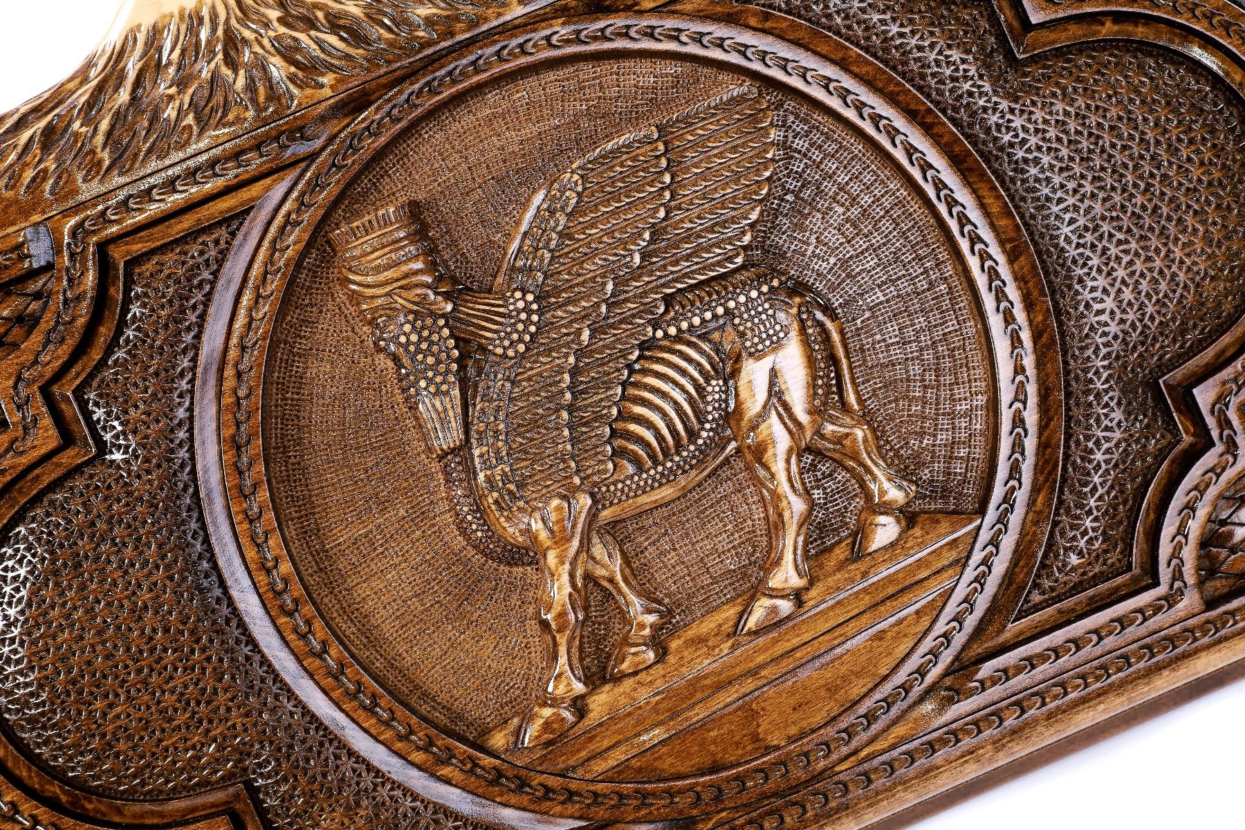 Backgammon Board - Assyrian Coat of Arms