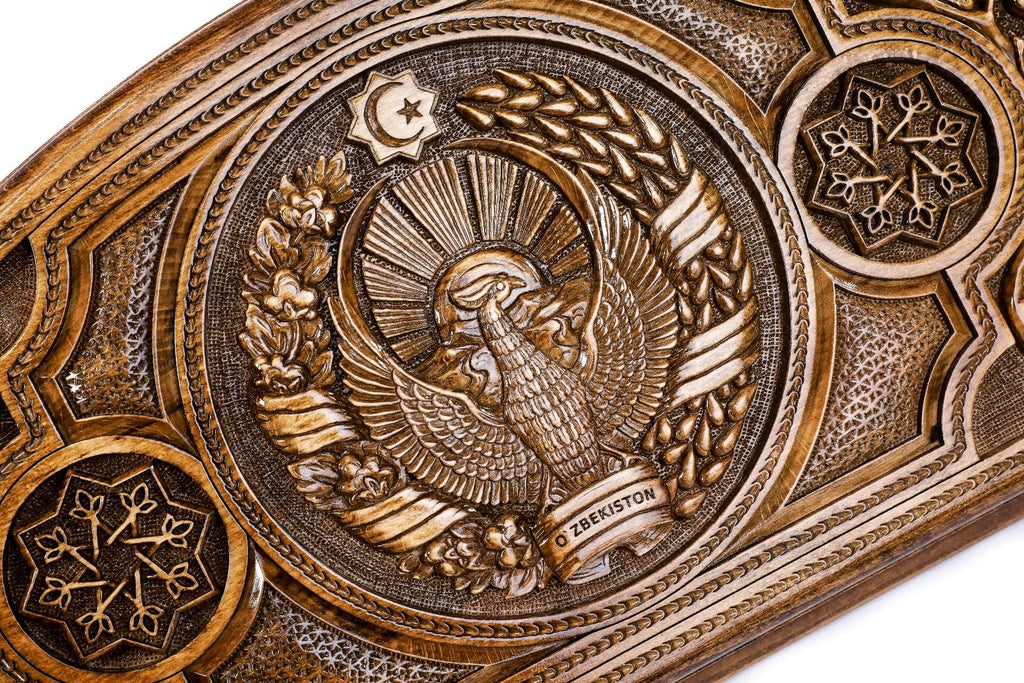 Backgammon Board - Coat of Arms of Uzbekistan - Unumperfectus