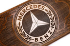Mercedes Benz backgammon board - closed cover detail