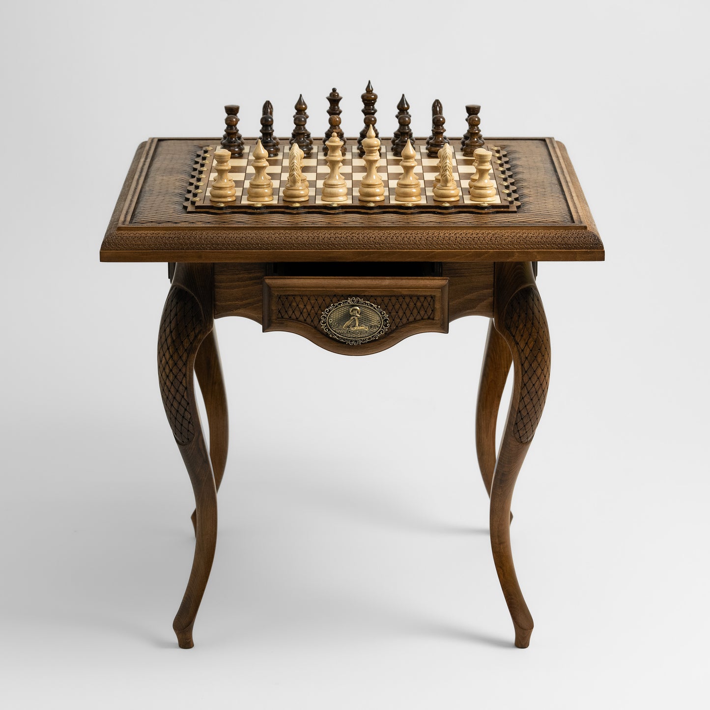 Handcrafted Wooden Chess Table