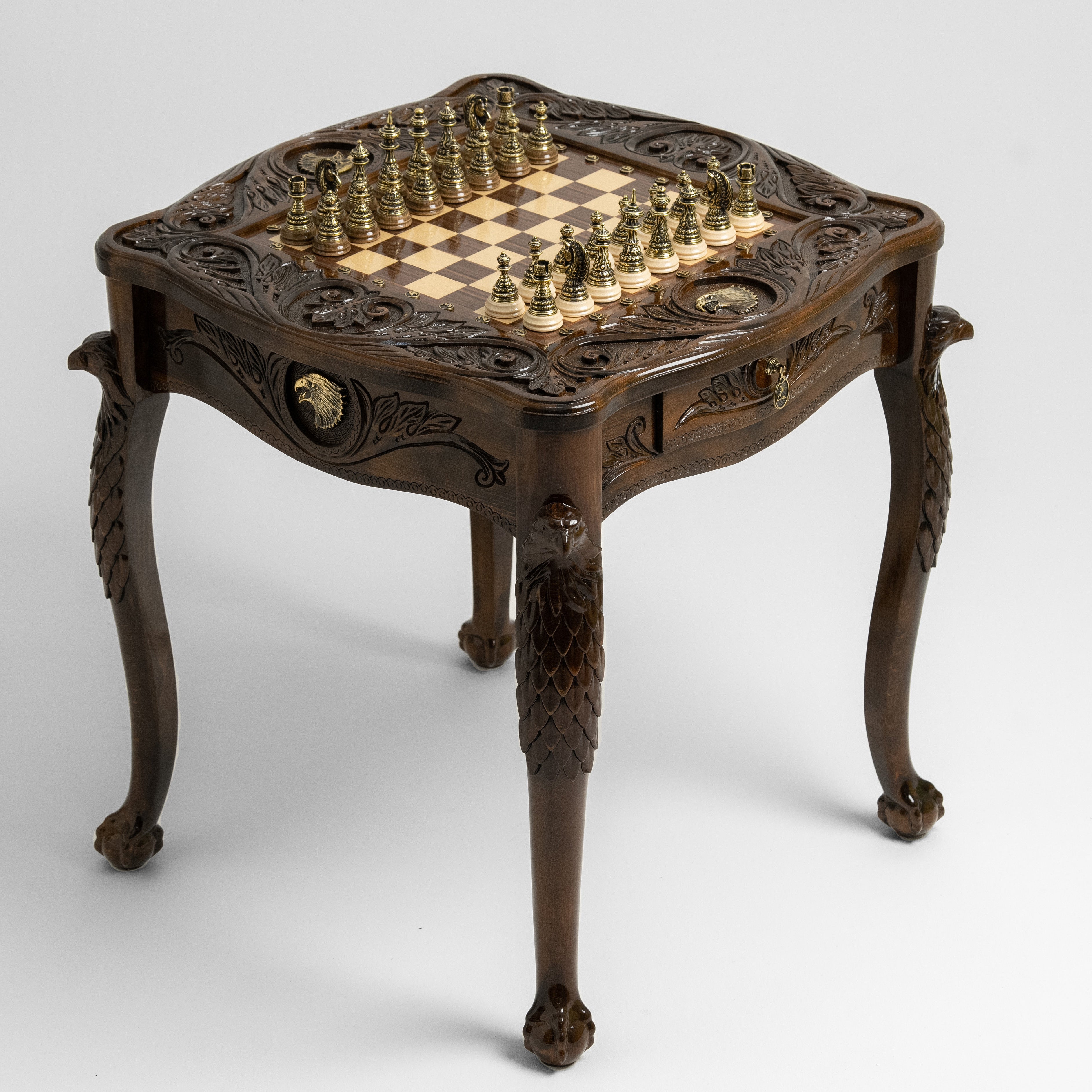 Luxury Chess Table – Majestic Eagle - Unumperfectus