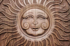 Detail of the carved sun rays