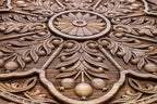 Close-up of a corner rosette
