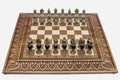 Royal Master-Carved Walnut Chess and Backgammon Set