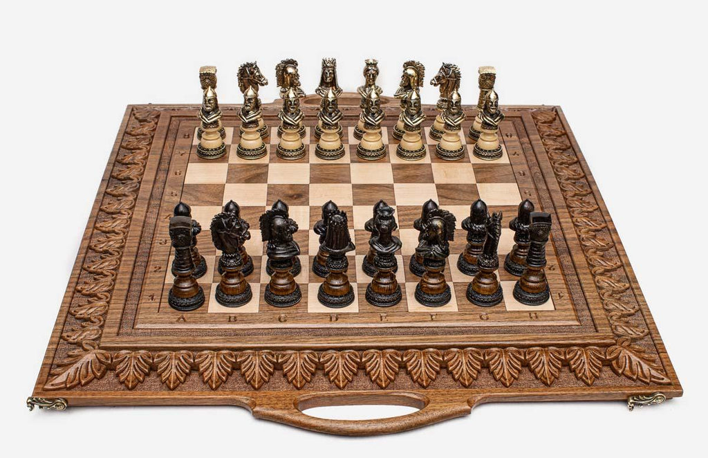 Master-Carved Ornate chess and backgammon set - view 5