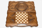 Armenian Backgammon Set - Garni II - handmade wooden backgammon board