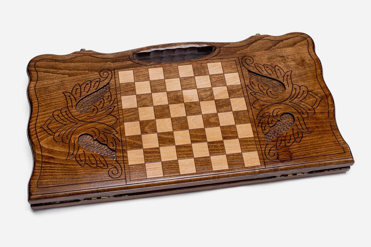 Armenian Backgammon Set - St. Hripsime Church II - handmade wooden backgammon board