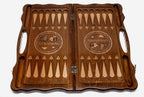 Armenian Backgammon Set - St. Hripsime Church II - handmade wooden backgammon board