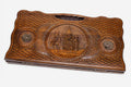 Armenian Backgammon Set - Etchmiadzin in Bronze - handmade wooden backgammon board