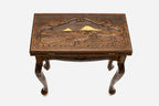 Handle Mount Ararat backgammon table closed, straight front view