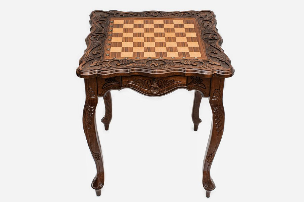 Carved chess table - view 3